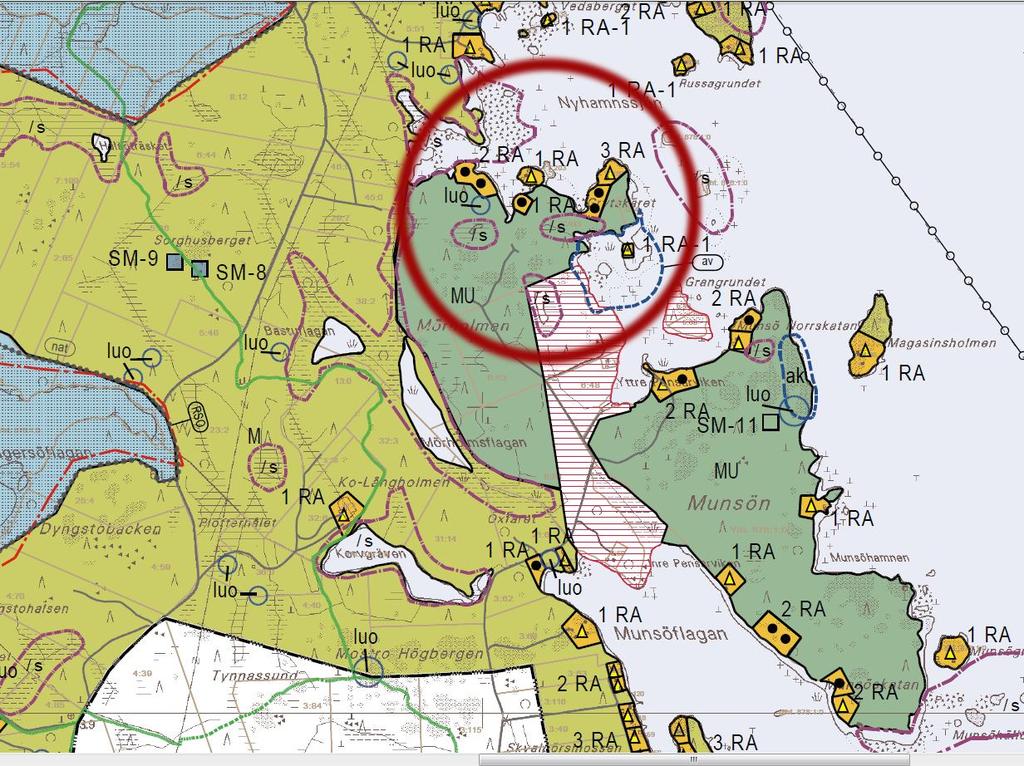 I strandgeneralplanen över Öja och Rödsö-Möller (bild 2) anvisas område för fritidsbostäder och jord- och skogsbruksdominerat område med behov att styra friluftslivet på området som ändringen gäller.