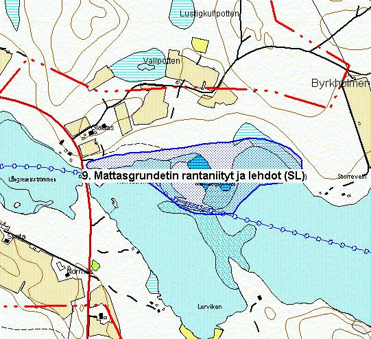 14 9. Mattasgrundetin rantaniityt ja lehdot SL