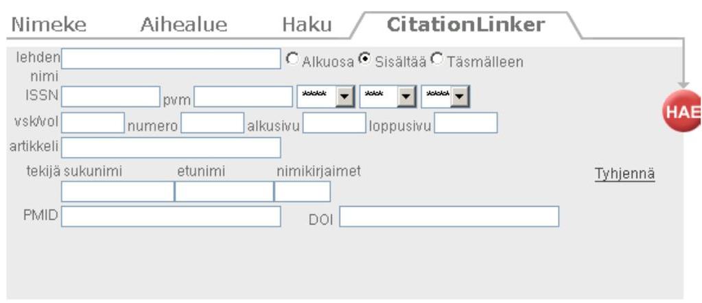 OmaNELLI-alueella valitut aineistot voi tallentaa omaksi aineistoryhmäksi myöhempää tiedonhakua varten.