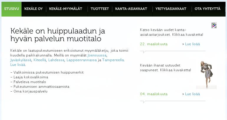 58 mieheltä ja Duetolta puuttui tämä osio kokonaan. Tätä osiota pidetään todella tärkeänä verkkosivuilla. Yrityksen tietojen esittäminen on paras tapa lisätä sivujen uskottavuutta.