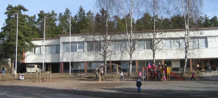 1950-luku Jäkärlän koulu, Arkeologinkatu 9 Jäkärlän Kotimäen koulu. Rakennettu 1958. Koulun rakennuksiksi liitettiin v.