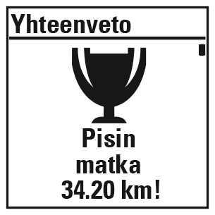 2. Voit lopettaa harjoituksen pitämällä TAKAISIN-painiketta painettuna kolmen sekunnin ajan harjoituksen tallentamisen aikana tai taukotilassa, kunnes Tallennus lopetettu tulee näyttöön.