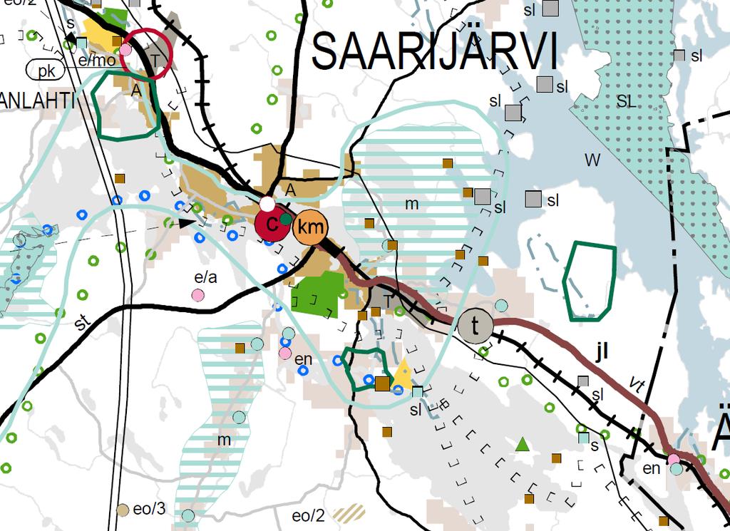 FCG SUUNNITTELU JA TEKNIIKKA OY Selostus, valmisteluvaihe 10 (23) Kuva 6 Ote Keski-Suomen