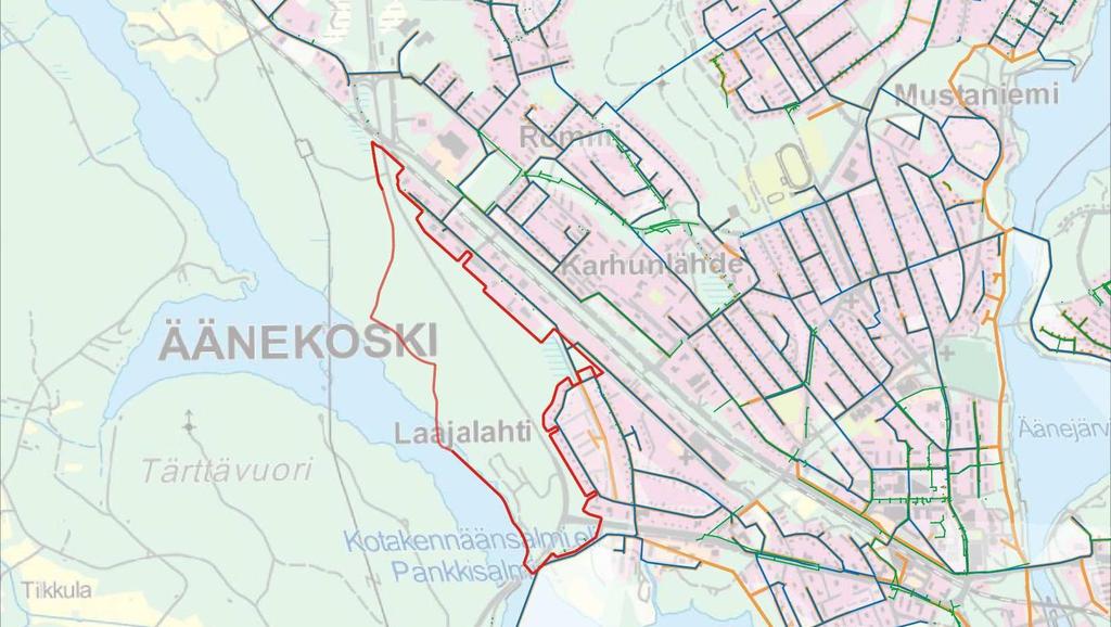 Tekninen huolto Suunnittelualue on liitettävissä kunnallistekniseen verkostoon. Alueen itäpuolella kulkevat vesijohto- ja jätevesiverkostot. 12 Kuva 7.