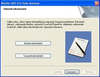 Vaihe 2 Ohjainten ja ohjelmien asentaminen Windows Windows USB 13 Nosta skannerin kantta, niin salpa vapautuu ( ). Työnnä varovasti skannerin kannen tukea alaspäin ( ) ja sulje kansi ( ).