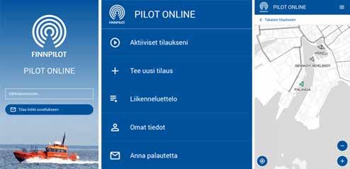 VASTUU LUOTSAUKSESTA Vuoden 2016 aikana Finnpilotin mobiilin toiminnanohjausjärjestelmä mpilotin käyttö laajeni myös Selkämeren ja Saaristomeren luotsausalueille.