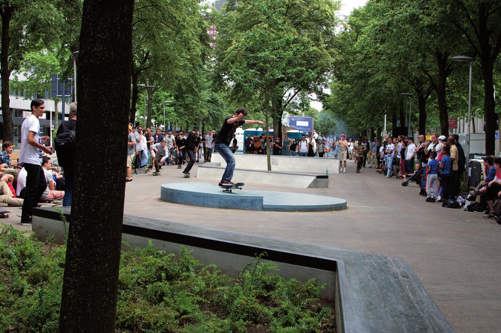 Rotterdamin skeittareille oli hyvin tärkeää että puiston arkkitehtuuri on omaleimaista ja että puistolle syntyy kansainvälisesti tunnistettava identiteetti.