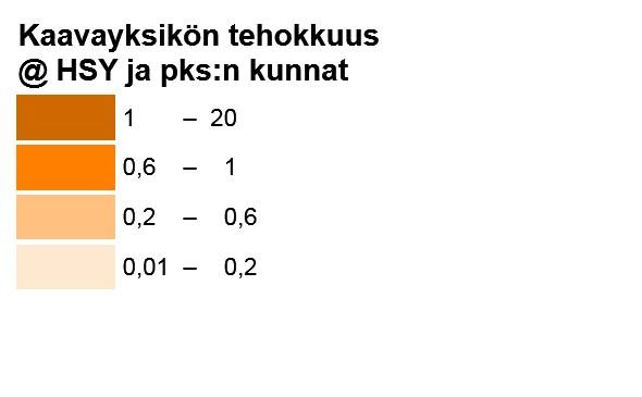 Rakentaminen on ollut tehokkainta keskuksissa