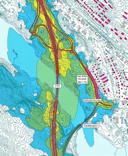 Nykyisen valtatien muuttuessa kaupungin kaduksi liikennemäärät vähenevät sen osalta kuitenkin merkittävästi nykytilanteeseen verrattuna, mutta samalla asiointiliikenteen osuuden kasvaessa korostuu
