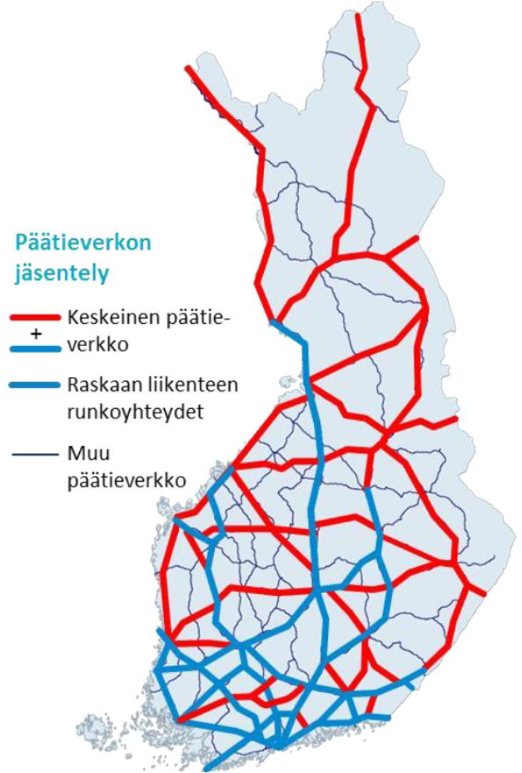 2. Tarkasteltava ja toimintaympäristöt Uudenmaan ELY-keskuksen selvityksessä Maantieverkon seudullinen merkitys määritettiin ne tiejaksot, joiden säilyttäminen asemakaavoissa maanteinä on perusteltua