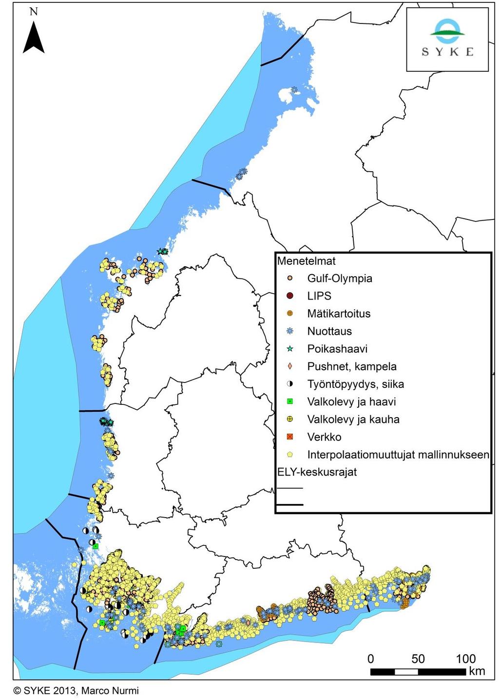 RKTL on kartoittanut vuodesta 2003 rannikon kalojen lisääntymisalueita Suomenlahdella, Saaristomerellä, Selkämerellä ja Merenkurkussa.