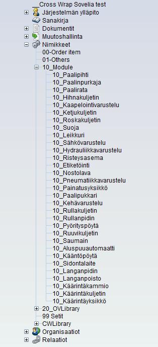 27 (36) kin moduulia muutettaisiin uuden projektin ja asiakasvaatimuksien myötä. Ratkaisuna tähän oli baseline eli tuoterakenteen jäädytys toimitushetkeä vastaavaan tilaan.