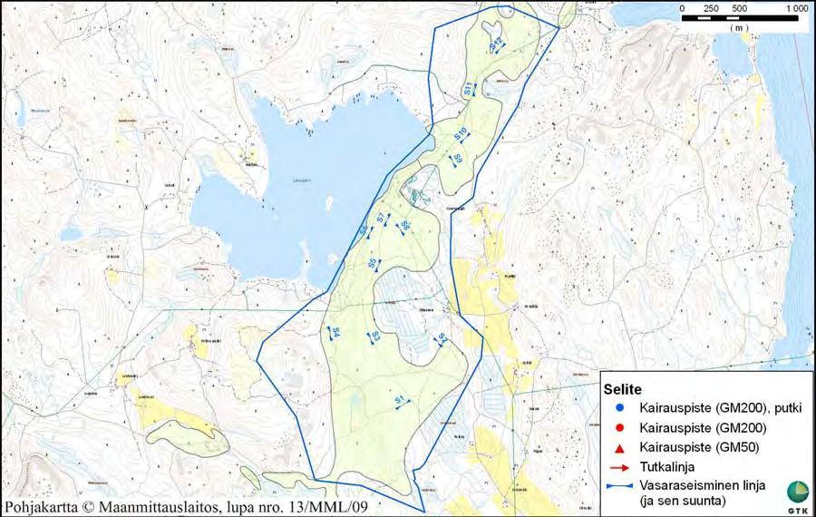 Keski-Suomen liitto Keski-Suomen POSKI projekti 2009, Pohjavesikohteet 16 Kuva 6. Lankaharju Lankaharju (pinta-ala 175 ha) muodostaa padon Lankajärveä vastaan.
