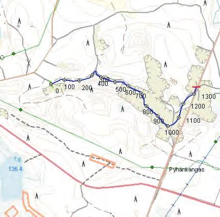 pohjavedenpinnan alla (arvio) 150