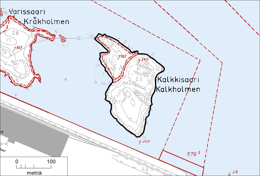 25. Kalkkisaari Pinta-ala 3,16 ha Vanhastaan kasvistokeitaana tunnettu kalkkilouhos- ja kalkkikallioalue.