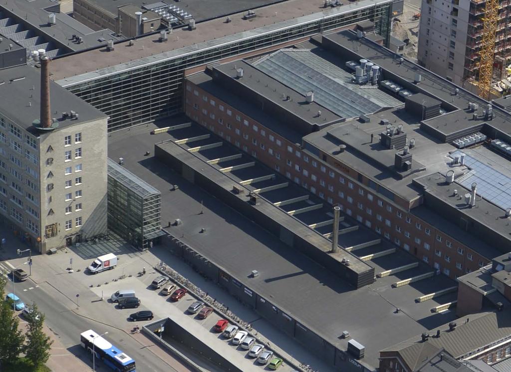 13 Arabia-gallerian kellari (uuden kulkureitin alue) 14 Lähettämö Rakennusvuosi 1929 Rakennusvuosi 1943-1947 Allmänna Byggnads Ab E.