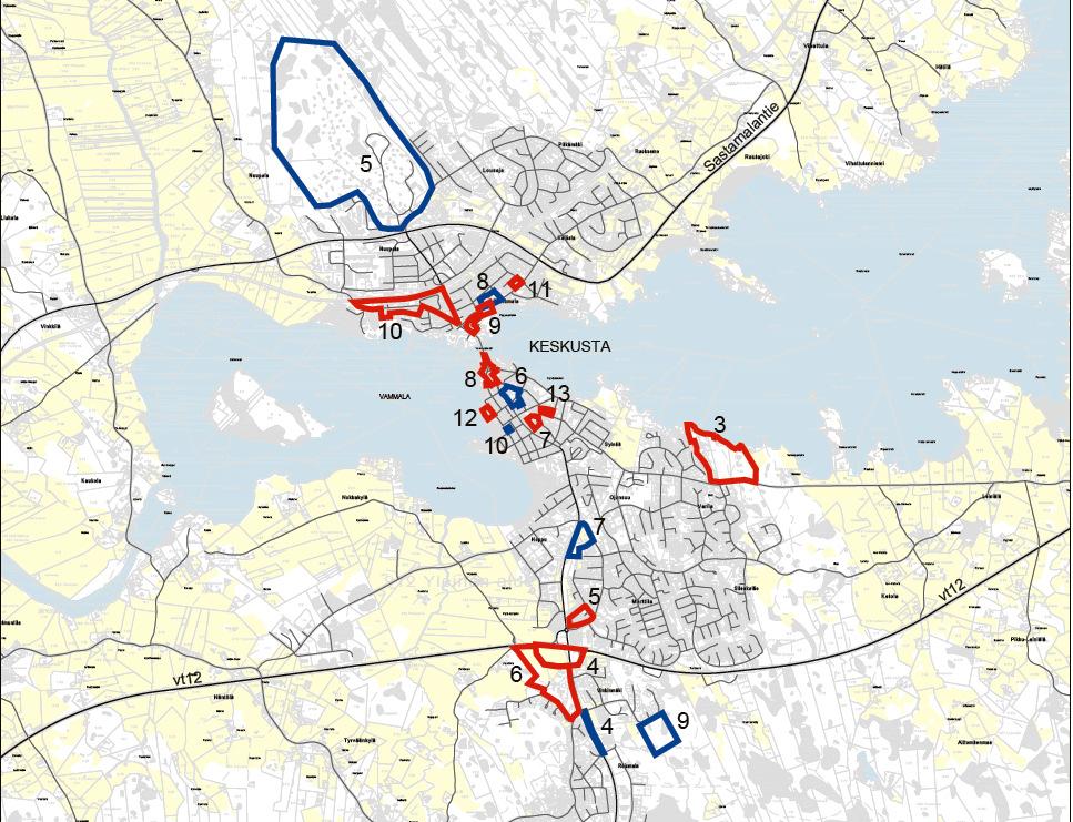 Sastamalan kaupungin kaavoitusohjelma 2010-2012 7 6 Kymppikorttelin asemakaavanmuutos Tarkoituksena on turvata ydinkeskustan säilyminen elinvoimaisena.