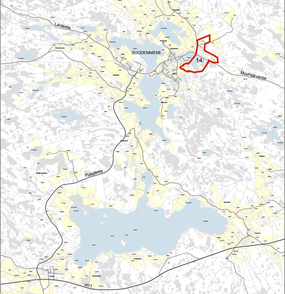 Sastamalan kaupungin kaavoitusohjelma 2010-2012 8 SUODENNIEMEN ALUE Vireillä olevat asemakaavahankkeet 14 Jyrmysjärven asemakaava