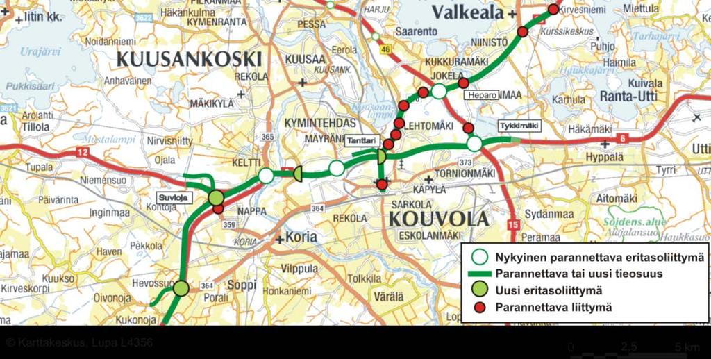 14 (45) Valtatien 6 parantaminen Kouvolan kohdalla 2.