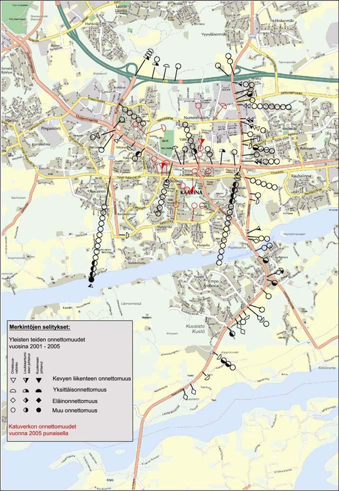 VAIHTOEHTOJEN LIIKENTEELLISET VAIKUTUKSET 27 5 VAIHTOEHTOJEN LIIKENTEELLISET VAIKU TUKSET Taulukko 2. Suunnittelualueen yleisten teiden liikennemäärät vuonna 2007. 5.1 Tie ja katuverkon ominaisuudet Tie/tieosa Tie/tieosa KVL KKVL KVLras Varsinainen suunnittelualue rajautuu pohjoisessa valtatiehen 1, moottoritiehen.