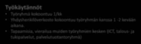 Työryhmän tehtävänä on tukea uuden organisaation/organisaatioiden toiminnan käynnistymisen valmistelua ja henkilöstön tulevaa siirtymistä luovutuksen saajalle/saajille.