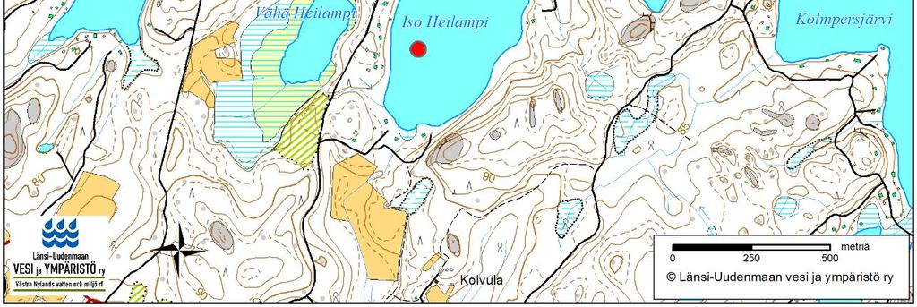 akkreditoima testauslaboratorio T147, akkreditointivaatimus SFS-EN ISO/IEC 1725: 25. Iso Heilammen näytteenottopaikka heinäkuussa 215.