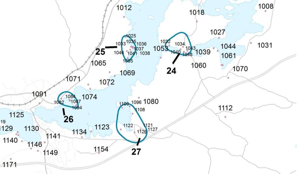 Arkeologisen perinnön ydinalue nro 24, Sastamala: Karkunkylä / Lielahti Arkeologisen perinnön ydinalue 25, Sastamala: Sastamalan kirkon alue Arkeologisen perinnön ydinalue nro 26, Sastamala: Tyrvään