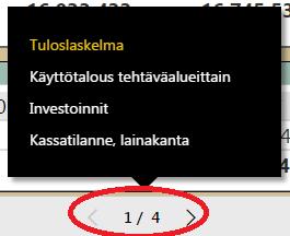 valinta - välilehtien valinta tehdään sivun alareunan