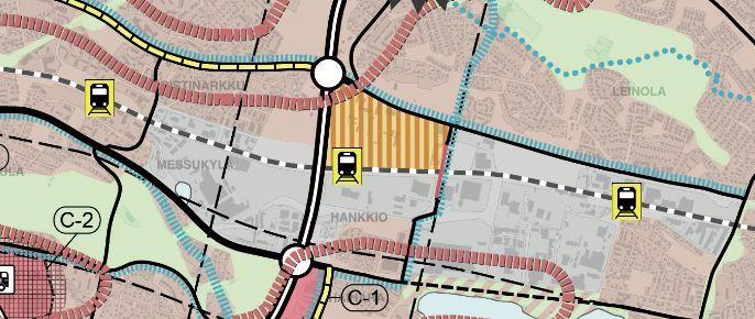 Hankkio puolestaan on ihanteellinen työläisjuna-asema, minkä lisäksi se voisi palvella myös alle 1,5 km päässä olevia Koilliskeskuksen ja Kaukajärven alakeskuksia, molempiin suuntiin.