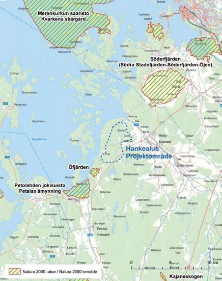 124 Kuva 11 55 Natura-alueet hankealueen läheisyydessä.