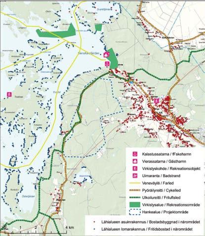 Kuva 13 15 Hankealueen ja lähiympäristön vakituinen ja