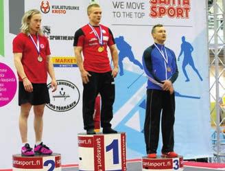 kilpailut Saara Leskinen, 63-kiloisten mestari. 75-kiloisten mitalistit: Hanna Kauhanen, Marianne Saarhelo ja Elina Nykänen.