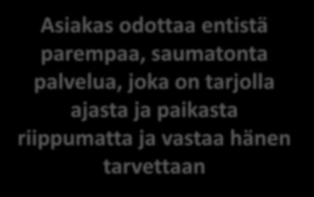 asiakasryhmien huomioiminen Palvelujen