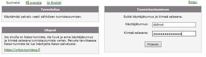 OHJE 9 (16) 4. KATSO-tunnuksella tunnistautuminen 4.1. 5.