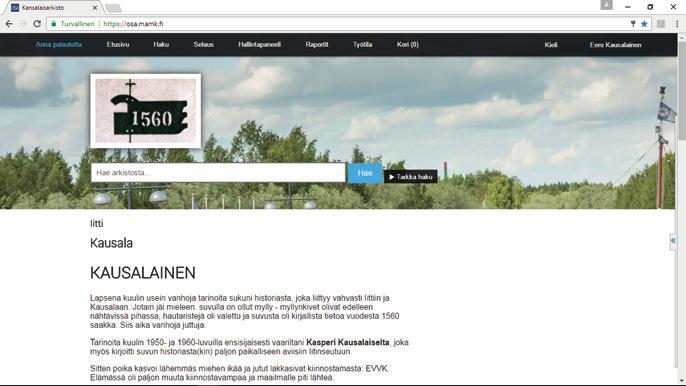 jeistusta on parannettu ja arkistotermejä selitetty tooltip-tekstein. Myös aineiston selaus ominaisuuksia on kehitetty aineiston käyttäjien näkökulmasta.