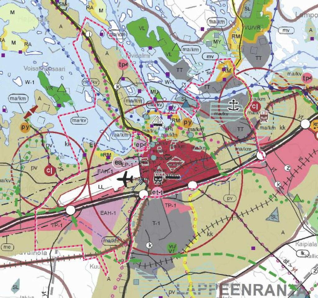 18(39) Lappeenrannan keskustaajaman osayleiskaava 2030, Keskusta-alue 9. Vuoksen vesistöalueen säilyttäminen luonto- ja kulttuuriarvojen kannalta erityisen merkittävänä aluekokonaisuutena.