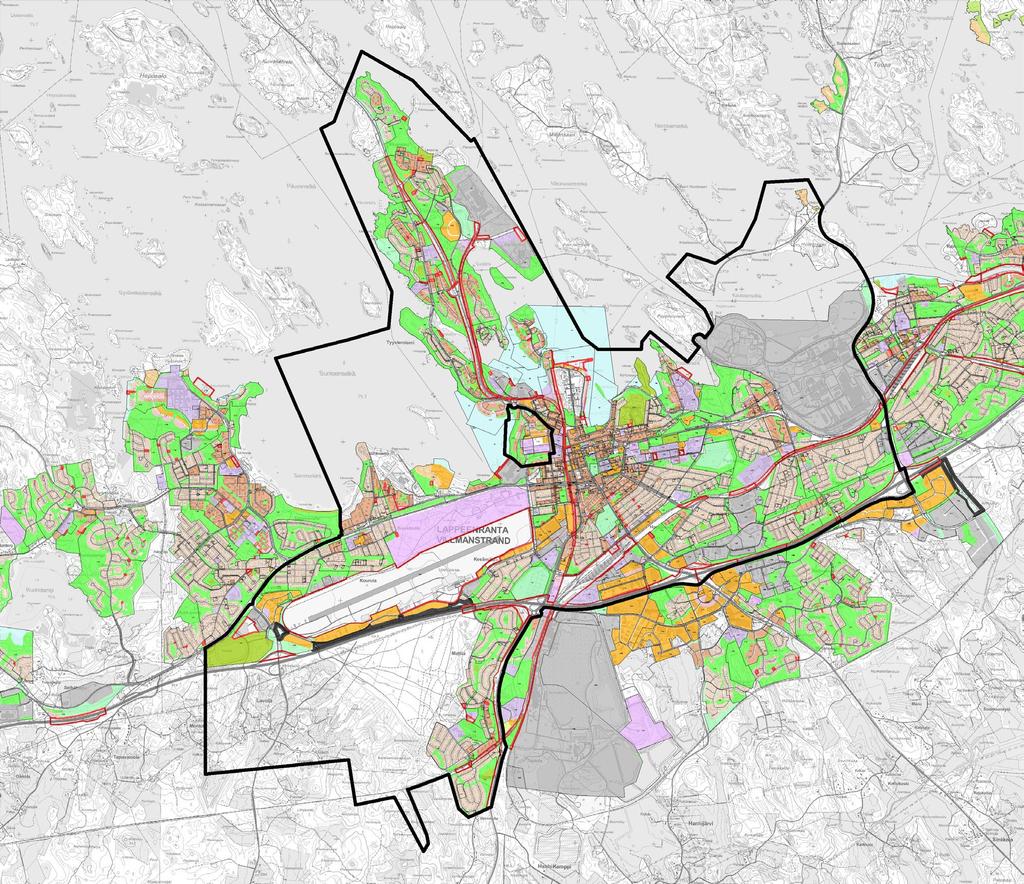 26(39) Lappeenrannan keskustaajaman osayleiskaava 2030, Keskusta-alue 5.7 Asemakaavoitus Keskustan osayleiskaava-alue on pääosin asemakaavoitettua aluetta.