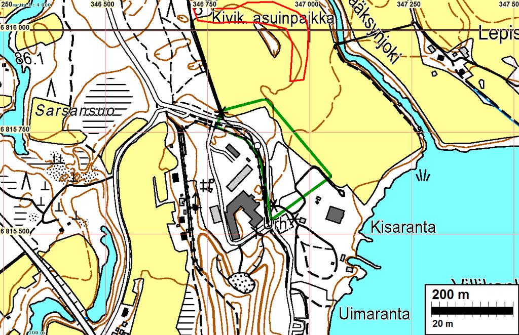 6 Kartat Tutkimusalue merkitty