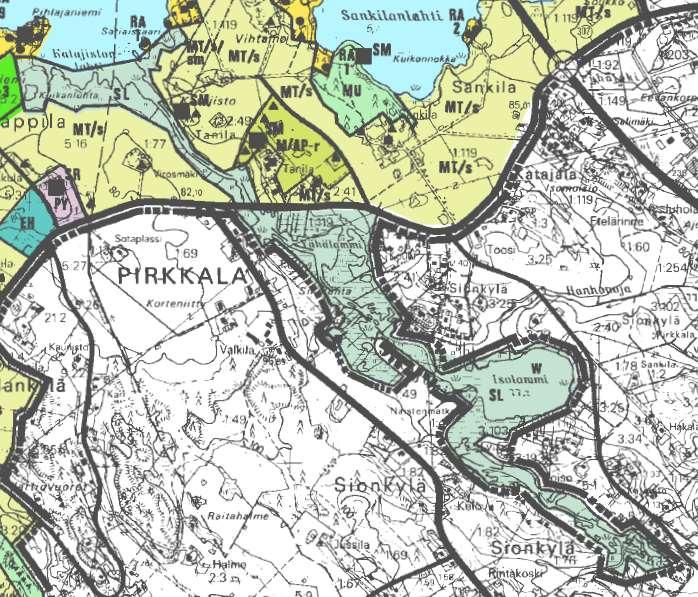 25. SIKOJOEN-ISOLAMMIN ALUE Sikojoen vesistö jakaa Pirkkalan kunnan kahtia kaakko-luode suunnassa. Kirkkoniitynlahdelta Sikojärvelle ulottuva kosteikko-alue rantaniittyineen.