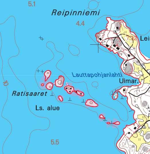 2. RATISAARET Pyhäjärven Saviselän Lauttapohjanlahdella Reipin uimarannan edustalla Pirkkalankylässä.