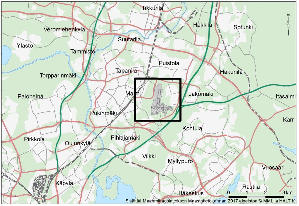 GEOLOGIAN TUTKIMUSKESKUS 4 1 YLEISTÄ Geologian tutkimuskeskus teki Helsingin kaupungin toimeksiannosta Helsingin Malmin lentokentän kaava-alueella selvityksen hienorakeisten maalajien