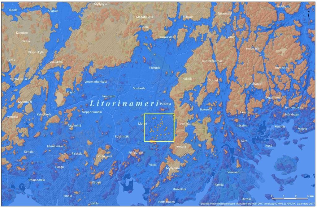 GEOLOGIAN TUTKIMUSKESKUS 7 ollut osana Itämeren allasta. Malmin alue sekä savikkoalueet Suutarilassa ja Vantaan Tikkurilassa olivat tuolloin osa laajaa merenlahtea, jonka edustalla oli pieniä saaria.