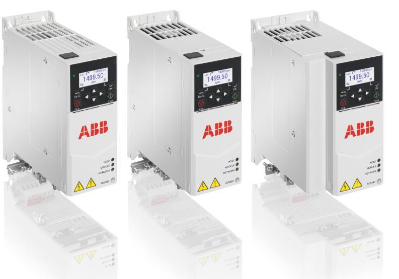 ACS380 - Taajuusmuuttaja laiterakennukseen Tarjonta Ominaisuudet 1~230 V, 0.18-2.2 kw 3~380-480 V, 0.37-7.