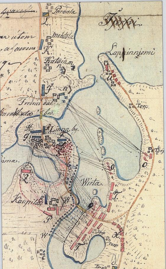 Koljonvirta 27.10.1808 Päämiehelle Sandels lisäsi: Te silta purkakaa jos voitte, muuten viimeiseen mieheen taistelkaa!