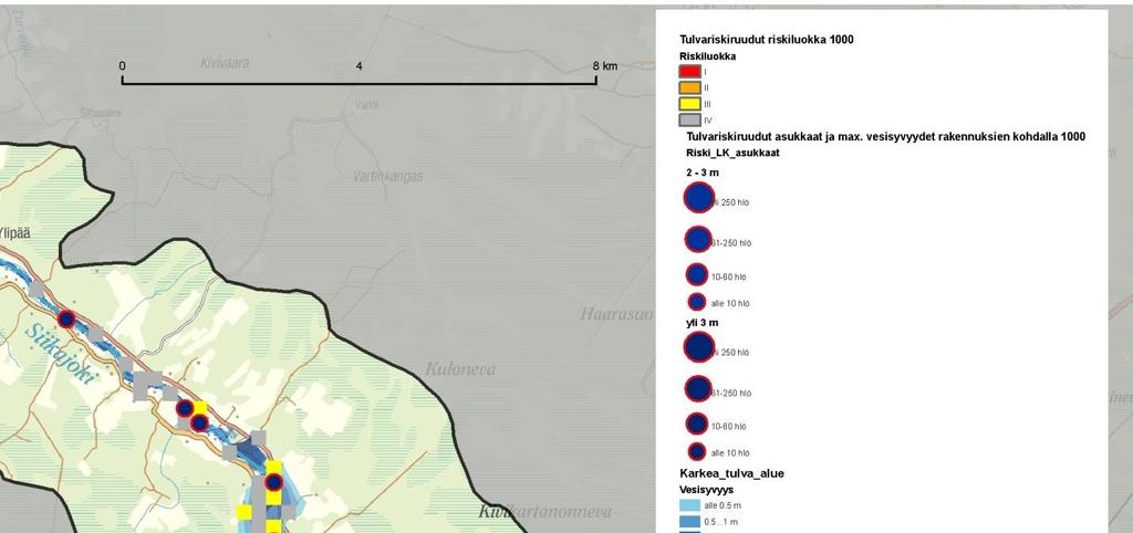 Tulvariskien alustava arviointi Siikajoen