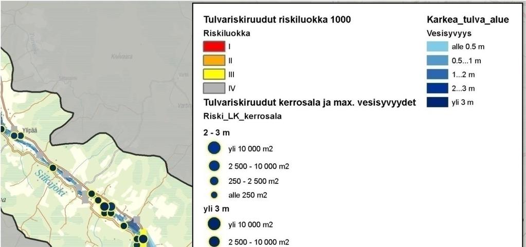 Tulvariskien alustava arviointi Siikajoen