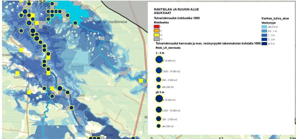 Tulvariskien alustava arviointi Siikajoen vesistöalueella 41