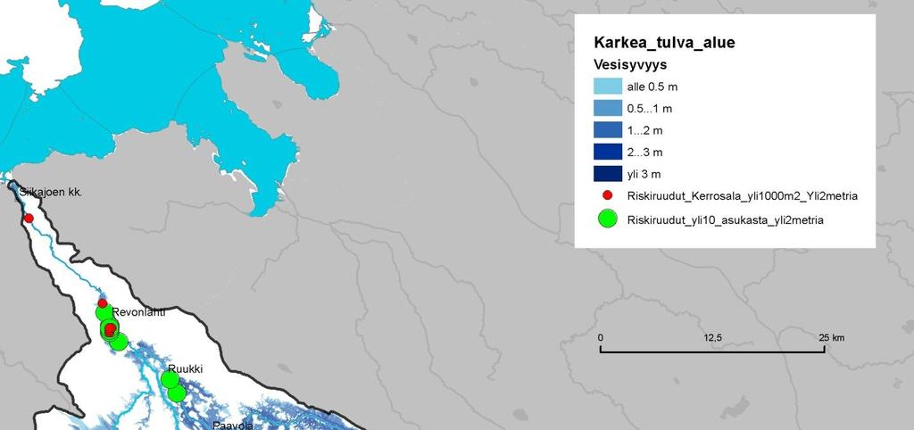 Tulvariskien alustava arviointi Siikajoen