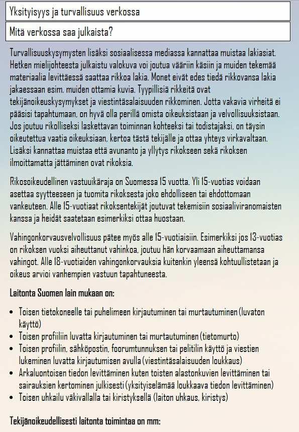 4.5 Mitä verkossa