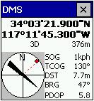 dddddddddº) MGRS (Military Grid Reference System) GPS-REŽIIM FIKSEERIMATA: Asukoht määramata 2D: x,y asukoht 3D: x,y,z asukoht DGPS 2D/3D: Reaalajas diferentsiaal-gps SBAS 2D/3D: Reaalajas